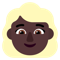 Woman- Dark Skin Tone- Blond Hair emoji on Microsoft